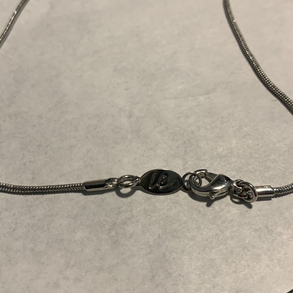 Silver square slider necklace - Picture 4 of 4